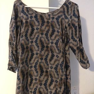 Printed quarter sleeve top